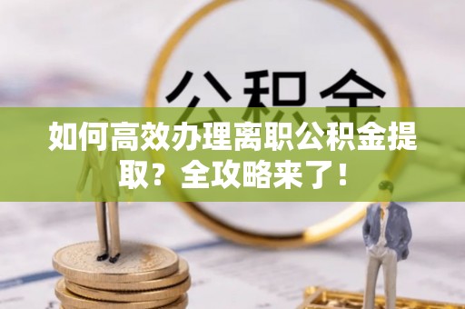 隆回如何高效办理离职公积金提取？全攻略来了！