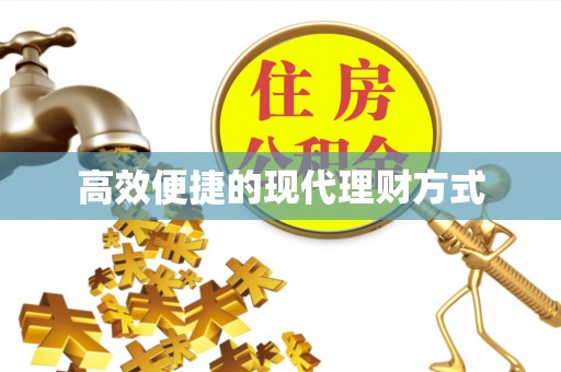 隆回高效便捷的现代理财方式