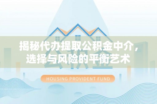 隆回揭秘代办提取公积金中介，选择与风险的平衡艺术