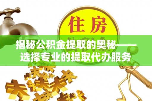 隆回揭秘公积金提取的奥秘——选择专业的提取代办服务