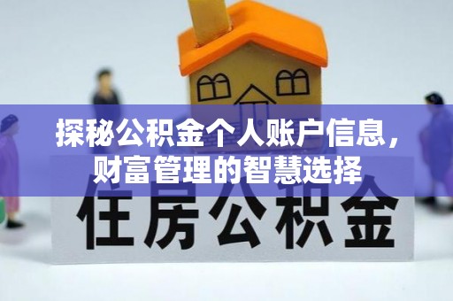 隆回探秘公积金个人账户信息，财富管理的智慧选择