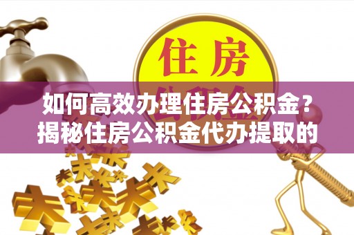隆回如何高效办理住房公积金？揭秘住房公积金代办提取的全流程与优势
