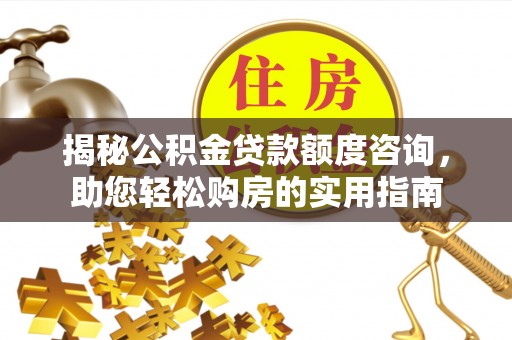 隆回揭秘公积金贷款额度咨询，助您轻松购房的实用指南