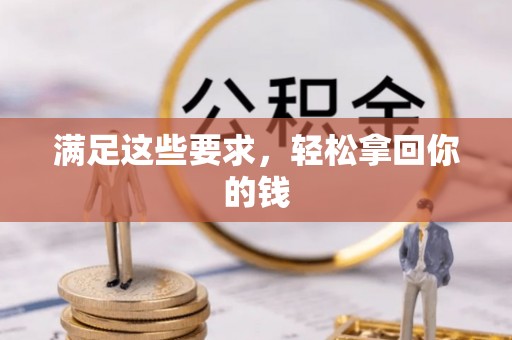 隆回满足这些要求，轻松拿回你的钱